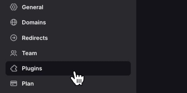 Plugin settings button
