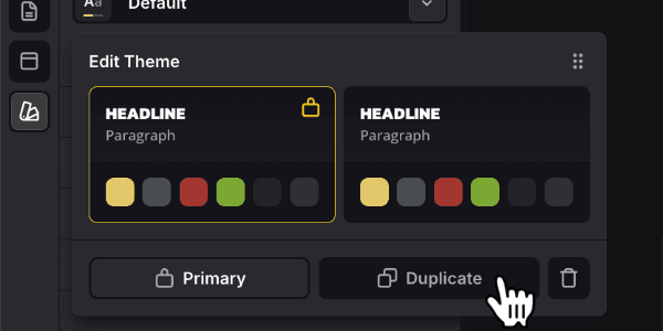 Duplicate theme button