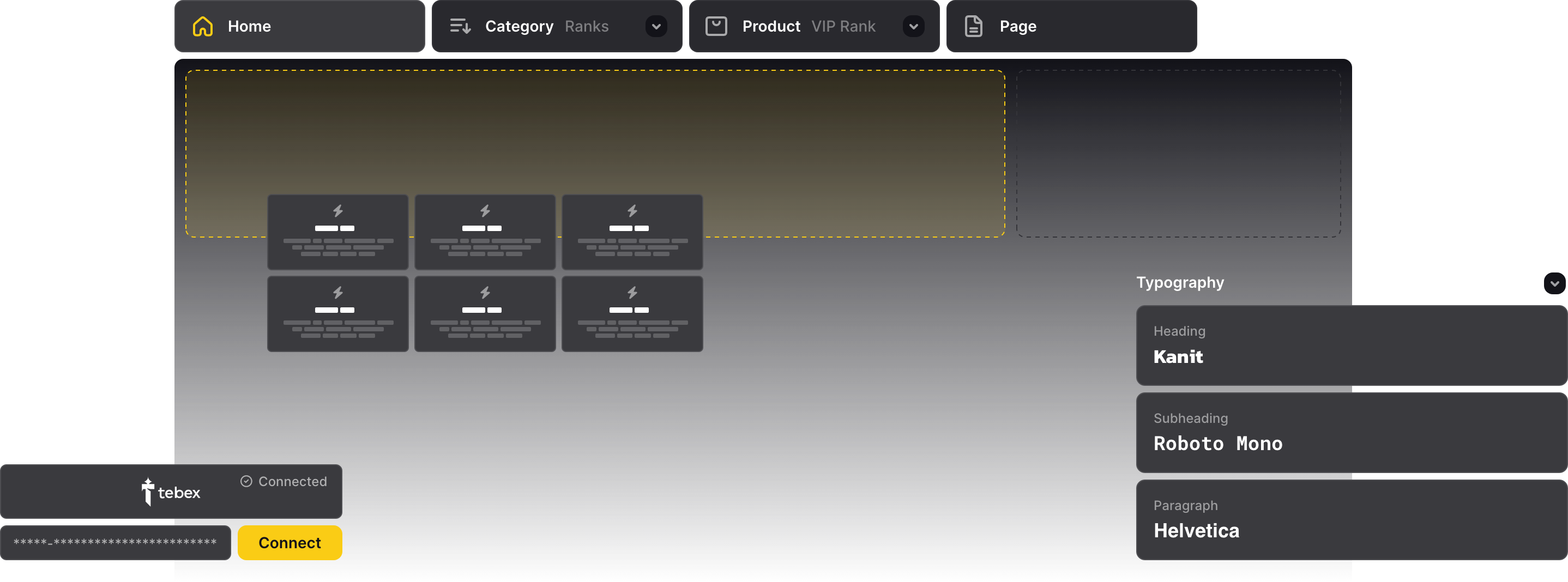 Hero image of tools used within the editor